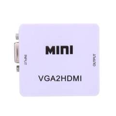 工厂现货迷你VGA转HDMI转换器 VGA2HDMI转接器 VGA TO HDMI 1080P 黑色