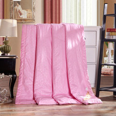 新款高档棉蚕丝夏被 厂家批发直供网销空调被 床上用品 粉色 1.5*2 m