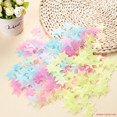 The five-pointed star luminous wall is affixed wit 3.8cm blue star 100pcs/ bag 