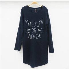 Girls'sweaters Spot children's sweaters Rabbit alphabet girl Pullover bottom shirt dark blue Uniform code