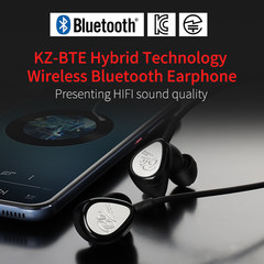 KZ-BTE Wireless Bluetooth Headset Biaural Movement into Neck-and-Neck HIFI Heavy Bass Universal Men and Women