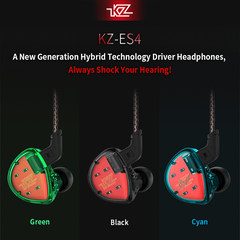 KZ-ES4 ear-coil iron earphone HIFI heavy bass gun sport earplug mobile phone wire-controlled band music universal
