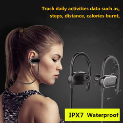 Kinemometer Walking Wireless Bluetooth Headset Head-mounted Running Heavy Bass Earplug Ear-in-ear Universal black