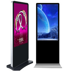 32-65 Inch Touch Screen kiosk floor standing advertising display silvery Thirty-two